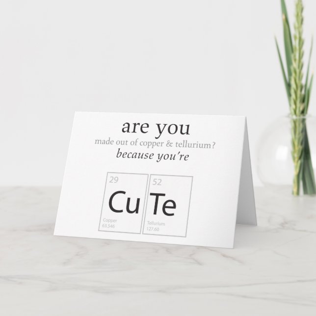Är du Cute Nerdy Science Geek Humor Card? Kort (Framsida)