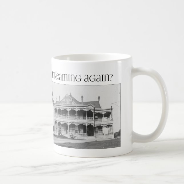 är du det gammala huset som igen drömm? kaffemugg (Höger)