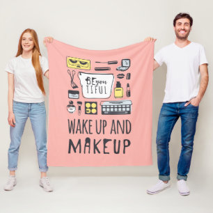 Är du det övre Tiful vaket och Makeup Fleecefilt