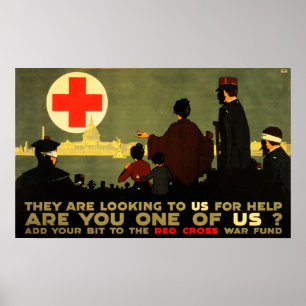 Är du en av USA? American Red Kor Krig Fund Poster