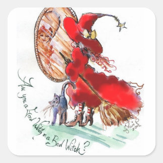 Är du en Bra WItch eller en dålig Witch? Fyrkantigt Klistermärke