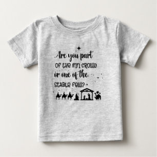 Är du en del av Inn Crowd? Kristus jul T Shirt