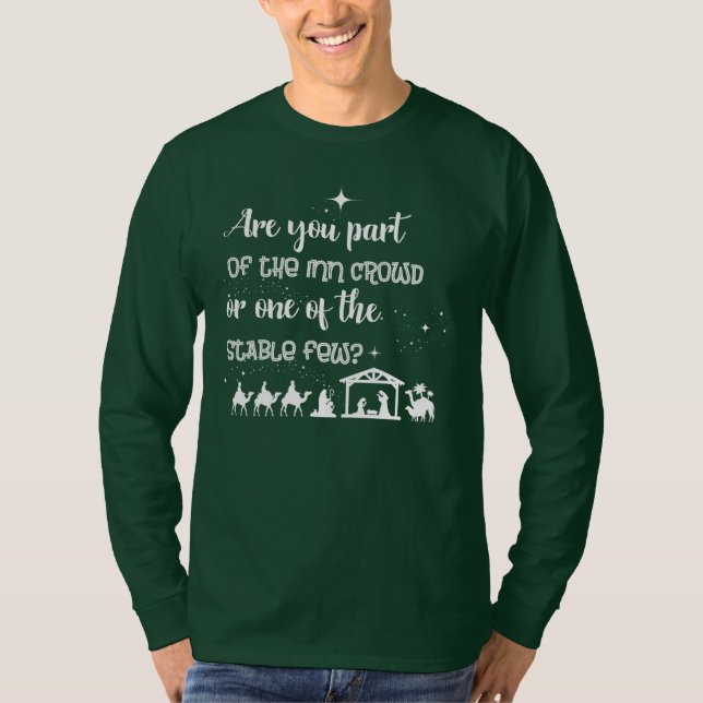 Är du en del av INN-folkmassan? Kristus jul T Shirt (Framsida)