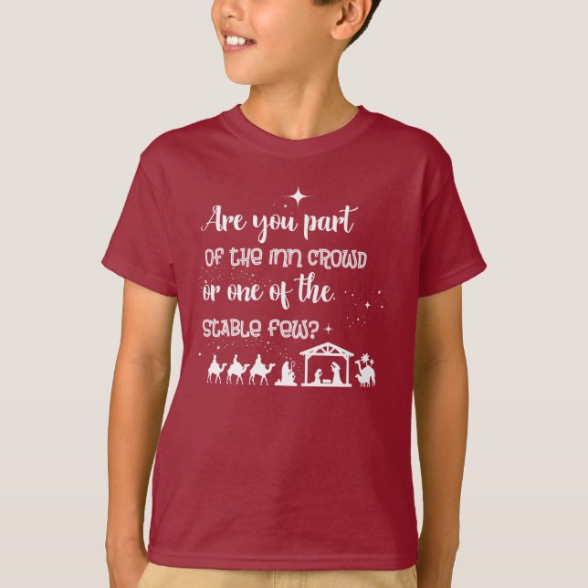 Är du en del av INN-folkmassan? Kristus jul T Shirt (Framsida)