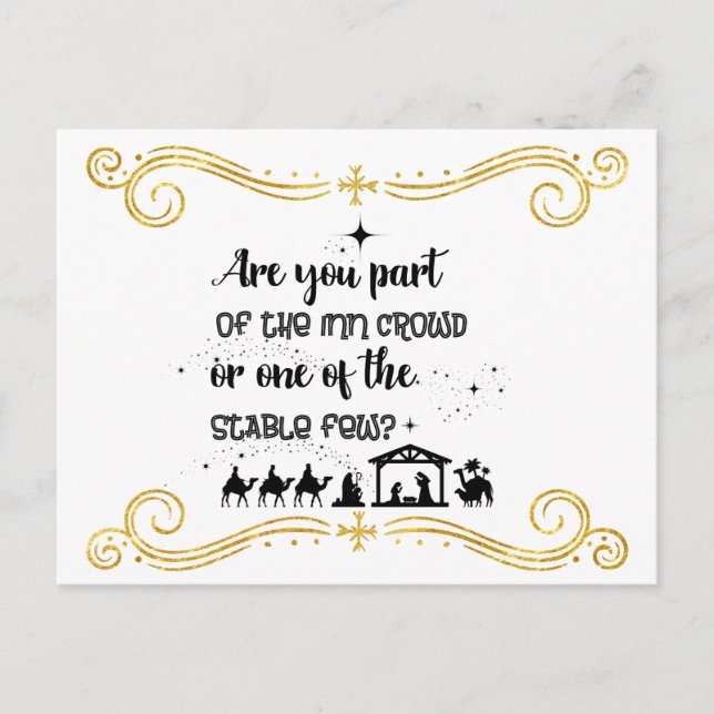 Är du en del av INN-folkmassan? Kristus jul Vykort (Framsida)