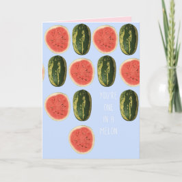 "Är du en för frukthälsningen i för en melon" Tack Kort