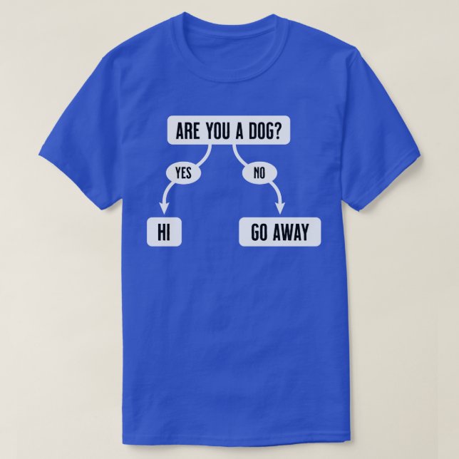 Är du en Hund-funk cute FlowChart T Shirt (Design framsida)