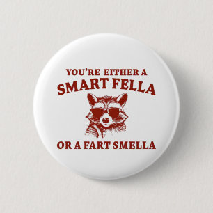 Är du en smart kille eller en smart Smella Retro-T Knapp