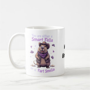 Är du en smarting eller en fjärtluktare Roligt Kaffemugg