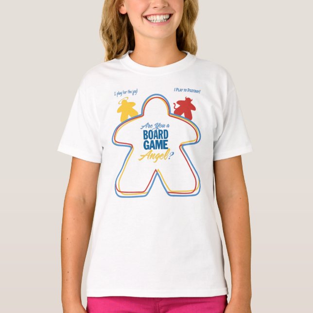 Är du en snack-spelängel? Girls Shirt T (Framsida)