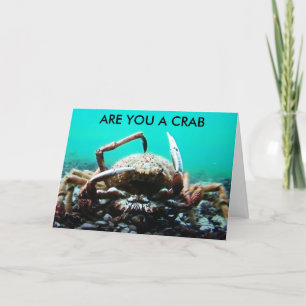 "ÄR DU ETT CRAB" 40 BIRTHDAY-KORT KORT
