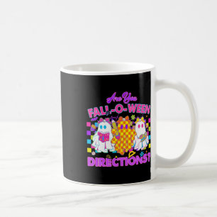 Är du Fall-o-ween Directions Cute Ghost Teacher? Kaffemugg