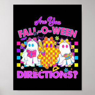 Är du Fall-o-ween Directions Cute Ghost Teacher? Poster
