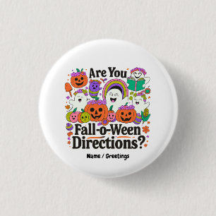 Är du Fall O Ween Directions Lärare Halloween? Knapp