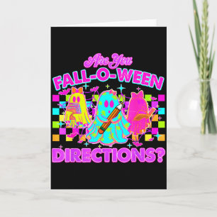 Är Du Fall-o-ween Instruktioner Neon Spök Lärare Kort