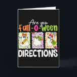 Är du Fall-o-ween-instruktioner Söt spök-lärare  Kort<br><div class="desc">Är du Fall-o-ween-instruktioner Söt spök-lärare Halloween</div>