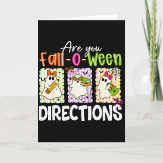 Är du Fall-o-ween-instruktioner Söt spök-lärare  Kort