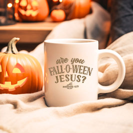 Är du FALL-O-WEEN Jesus? Christian Halloween Kaffemugg