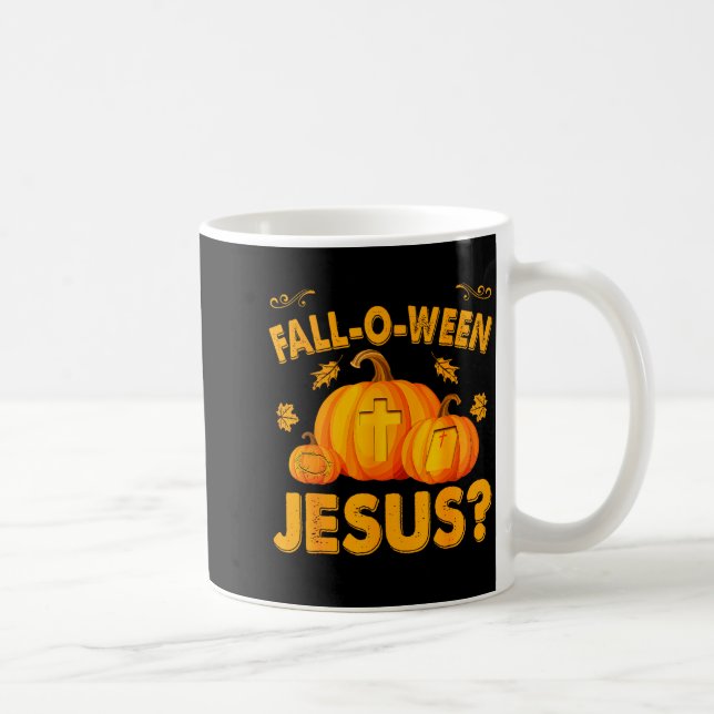 Är Du Fall-o-ween Jesus Kristna Pumpa Hallow Kaffemugg (Höger)