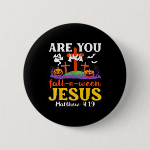 Är Du Fall O Ween Jesus Matteus Kristet Tro Knapp