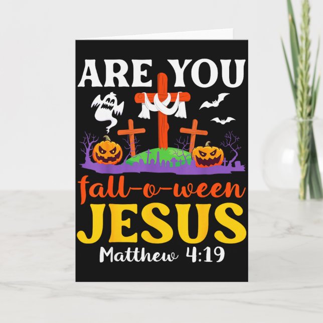 Är Du Fall O Ween Jesus Matthew Kristna Tro  Kort (Framsida)