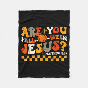 Är Du Fall-o-ween Jesus Pumpa Kristen Halloween Fleecefilt