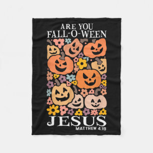 Är Du Fall-o-ween Jesus Pumpakristen Halloween Fleecefilt