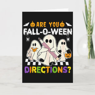 Är Du Fall O Ween Riktningar Ghost Kristna Hal Kort