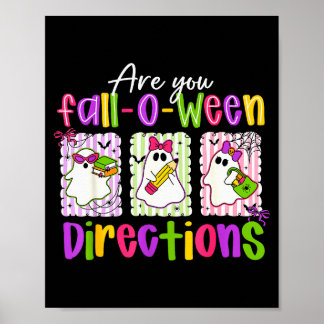 Är du Fall-o-ween-riktningar Kusligt Söt Spöke T Poster