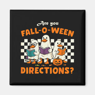 Är Du Fall-o-ween Vägbeskrivningar Spök Anka Lärar Magnet