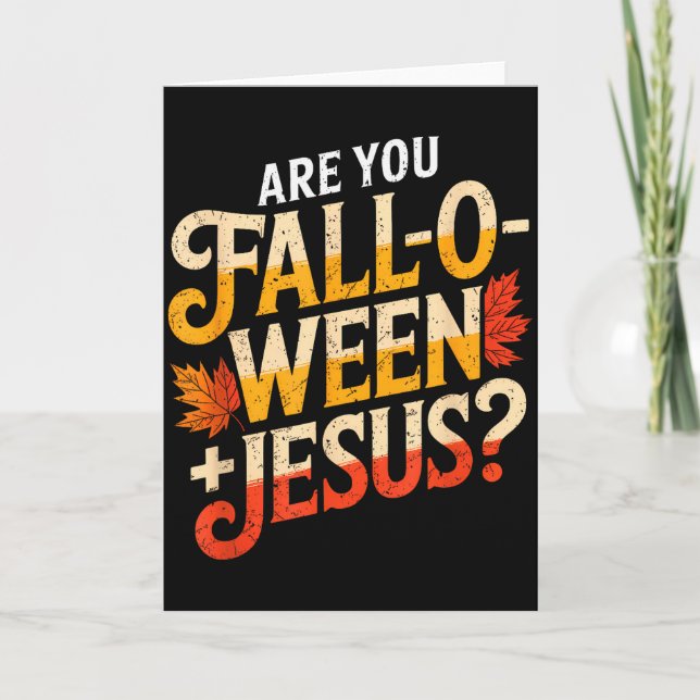 Är du Falloween Jesus Kristna Roliga Kristna  Kort (Framsida)