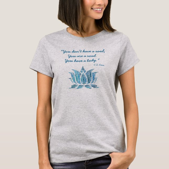 "Är du för lotusblommablomman för en soul" T Shirt (Framsida)