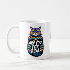 Är Du För Riktig Rolig Grinig Katt Kaffemugg