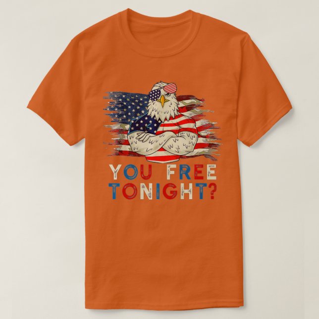 Är du fri i kväll 4 juli Independence day? T Shirt (Design framsida)