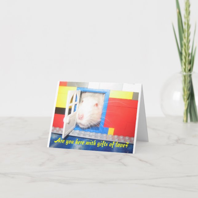 Är du här med gåvor av kärlek? helgkort (Framsida)