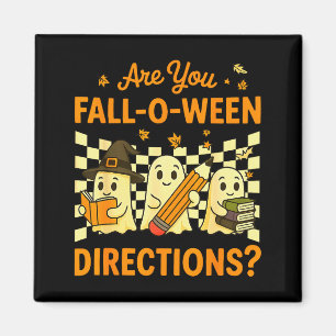 Är Du Höst O Ween Anvisningar Halloween Lärare G Magnet