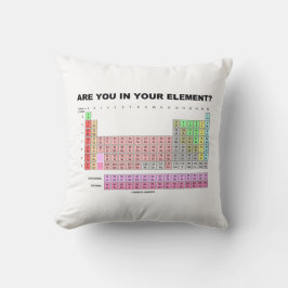 Är Du I Din Element? Periodiska Systemet Humor Kudde