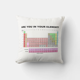 Är Du I Din Element? Periodiska Systemet Humor Kudde