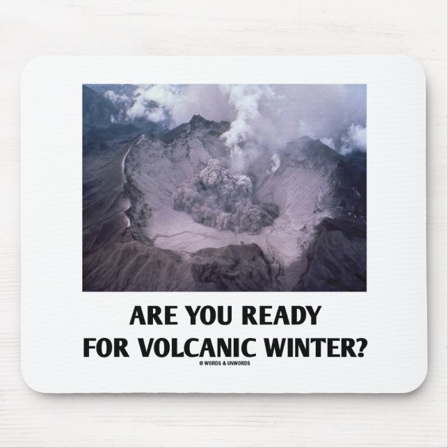 Är du klar för vulkanisk vinter? (Volcanology) Musmatta (Framsidan)