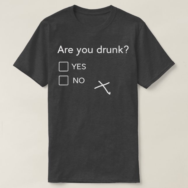 Är du klar? Ja, ingen gift fnuny som dricker Party T Shirt (Design framsida)