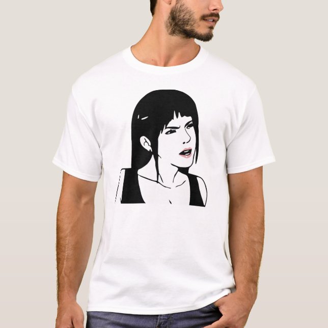 Är du (kvinnligt) allvarligt ansikte, t-shirt (Framsida)