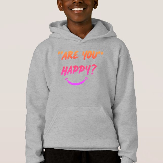 Är du Lycklig? Köns t-shirt (Framsida)