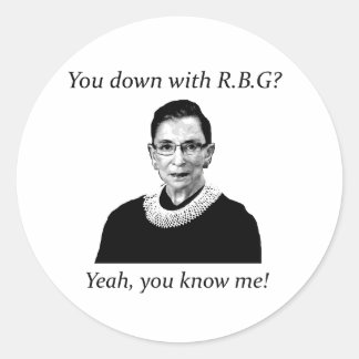 Är du med RBG? Runt Klistermärke