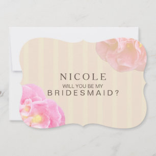 Är du min Bridesmaid Anpassningsbar Inbjudan Nicol