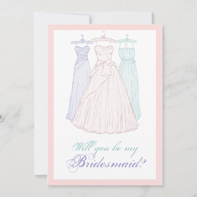 Är du min Bridesmaid? Inbjudningar (Framsida)