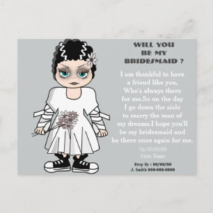 Är du min brud? inbjudan vykort