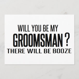 Är du min groomsman, bröllop? inbjudningar