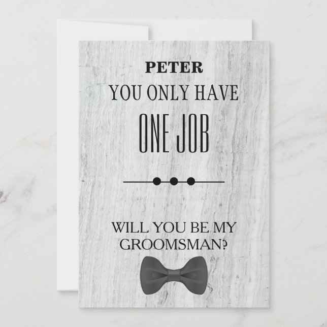 Är du min Groomsman? Inbjudningar (Framsida)