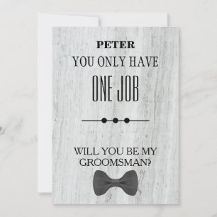 Är du min Groomsman? Inbjudningar