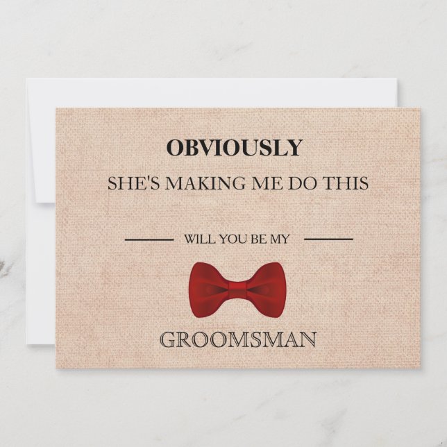 Är du min Groomsman? Inbjudningar (Framsida)